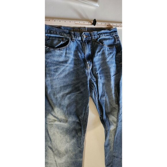 American Eagle Outfitters jeans Mens Blue Denim Jeans 32 x 32 Classic Fit FLAWS - Picture 7 of 11